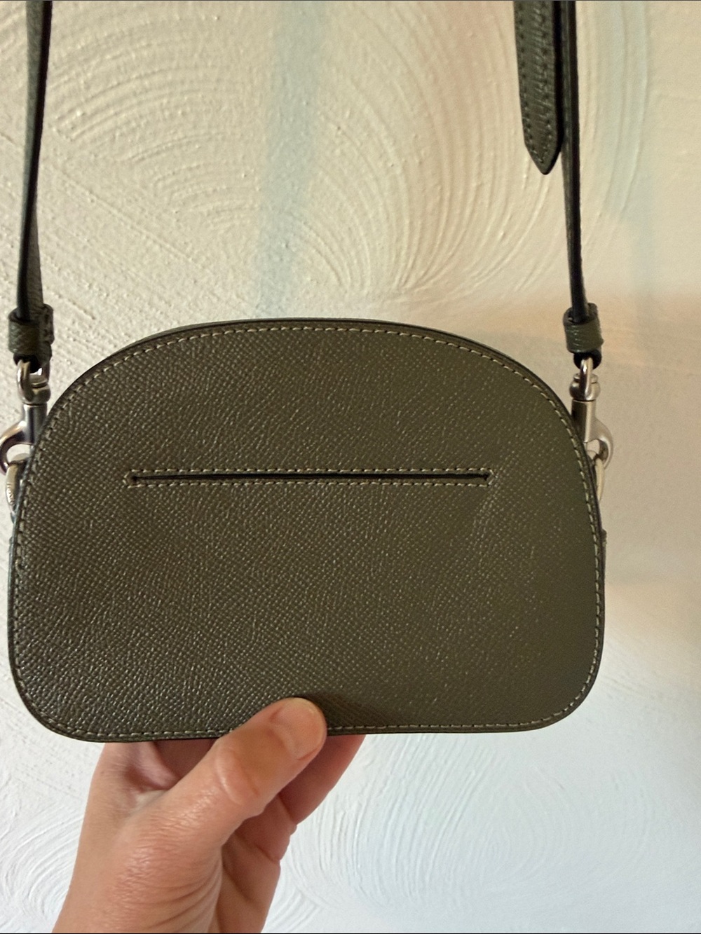Coach Mini Serena Olive Pebbled Leather Crossbody. - Picture 5 of 13